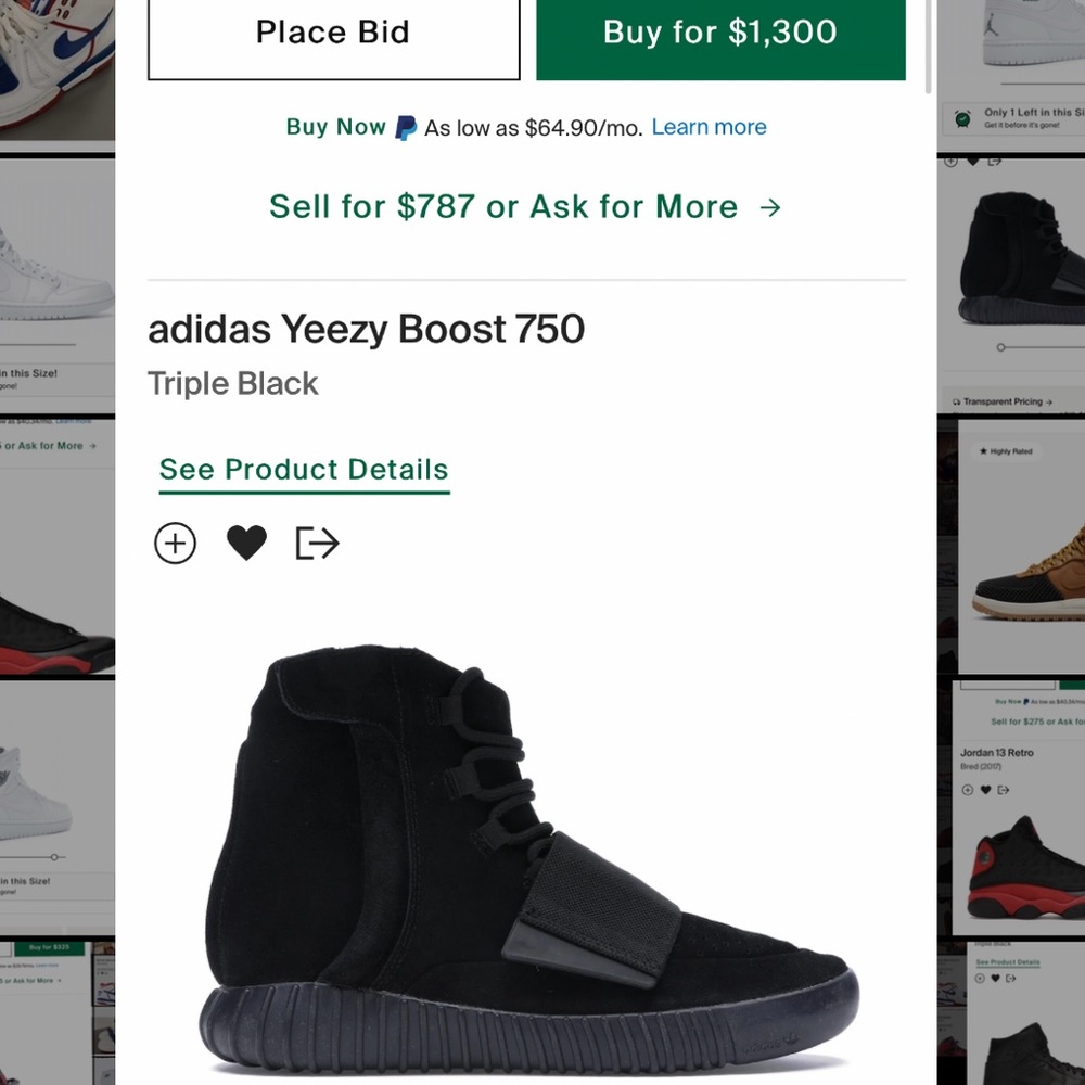 Yeezy Boost 750 - Triple Black